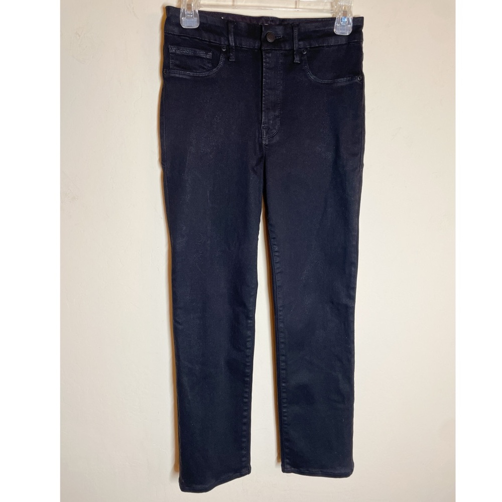 Good American Good Straight Black jeans.